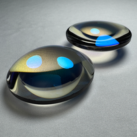Lentille optique biconvexe achromatique asphérique en silice fondue avec revêtement infrarouge antireflet