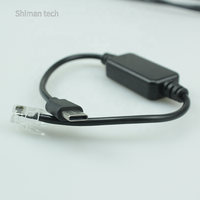 Convertidor Serial USB C a RJ12 6P6C, Cable de Consola UART TTL RS232, CP2102