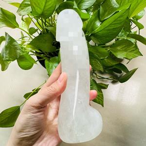 Tongkat Penyembuhan Yoni, Tongkat Yoni dari Kristal Giok Alami, Dildo Kristal, Alat Masturbasi Dewasa Seksi, Batu Permata <span class=keywords><strong>Penis</strong></span> Kuarsa Mawar, Tongkat Orgasme - Product Image 4