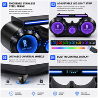 Écran de scène DJ LED pliable avec effets d'animation RVB, numérique portable pour performance DJ mobile en festival