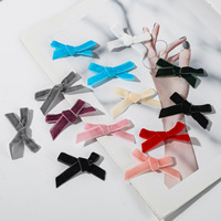 Ruban en velours floqué de Chine en gros, nœud fait main, accessoires pour cheveux DIY pour l'utilisation dans les vêtements, délai de livraison d'échantillon de 7 jours