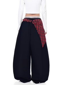 Pantalon <span class=keywords><strong>de</strong></span> jogging décontracté pour femme, coupe ample et droite, style hip-hop, couleur unie, design unique - Product Image 3