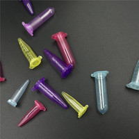 Petits tubes à centrifuger coniques en PP de 0,5 ml, différentes couleurs, 1000 tubes/emballage, couvercle à pression, transparents