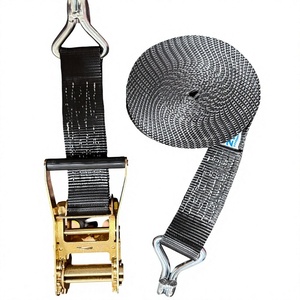 Sangle d'arrimage à cliquet en polyester haute résistance GTCFI 50 mm 3000 kg 8 m avec crochets en J - Product Image 1