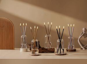 Candele a Olio Eterne per Arredamento Casa <span class=keywords><strong>in</strong></span> <span class=keywords><strong>Vaso</strong></span> di Vetro Minerale Senza Fumo Senza Fusione Senza Gocciolamento Motivo Bastoncino e Frutta per Diwali - Product Image 5