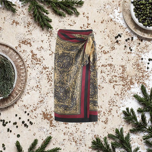 KAR&OT ZA 2025 Autunno Inverno Nuova Gonna Midi Floreale Vintage alla Moda Casual con Stampa e Vita Media Stile Avvolgente Naturale - Product Image 3