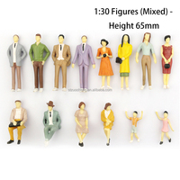 Günstige 1:100 1:75 1:50 1:25 Sandtisch Stehende und Sitzende Figuren Plastik-Spielzeugset Mini-Modell Actionfiguren als Geschenk
