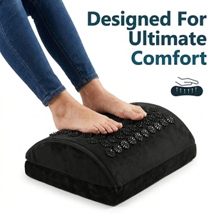 Adjustable Height Foot Acupressure <strong>Stool</strong> Desk/Office/Gaming Chairs Hotel Use-<strong>Ergonomic</strong> <strong>Back</strong> Support Hip <strong>Pain</strong> Relief (Black) - Product Image 3