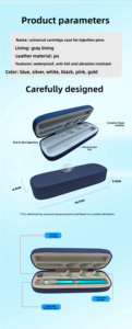Custom Printed Logo 3ml Injection <b>Pen</b> Carry Case, Reusable PU Portable Household <b>Pen</b> <b>Box</b> - Product Image 5
