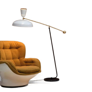 Lampadaire minimaliste moderne avec bras long et source lumineuse LED pour salon, chambre et bureau - Product Image 4