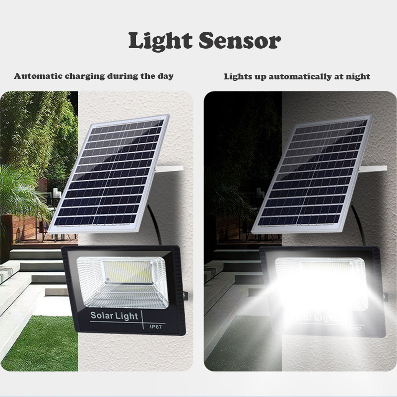 Projecteur solaire Led, 100W, 2 pièces, éclairage à large faisceau