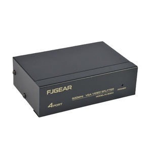FJ-5004 <span class=keywords><strong>VGA</strong></span> 500MHZ Video Graphics Array HD <span class=keywords><strong>Splitter</strong></span> 4 ports 1 entrée 4 sorties Plug and Play Fjgear <span class=keywords><strong>HDMI</strong></span> <span class=keywords><strong>Splitter</strong></span> - Product Image 1