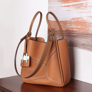 Bolsos de Mano de Cuero Genuino de Lujo para Mujer, Diseño de Alta Gama, Marca de Moda, Tipo Cubo, para Damas y Chicas - Product Image 5