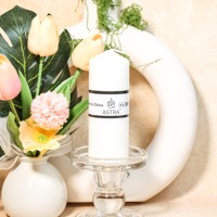 Bougie pilier blanche coulée à basse température, style nordique, vente en gros d'usine, best-seller sur plateformes transfrontalières, pour la maison