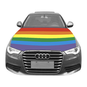 Personnalisé fierté arc-en-ciel LGBT Gay Tansqender lesbienne USA Gay Canadien Gay Mexique Gay capot de voiture drapeau de couverture - Product Image 1