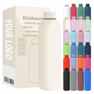 Bouteilles isothermes à double paroi avec logo personnalisé, 350 ml, 500 ml, petite ouverture, en acier inoxydable, bouteille d'eau de sport pour les voyages - Product Image 6