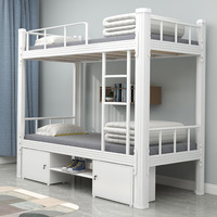 Lits superposés en métal en gros, lits de dortoir en acier épaissi avec échelle pour écoles et hôtels, mobilier de chambre moderne, garantie 5-10 ans