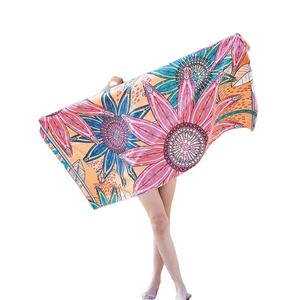 Serviette de plage pliable légère à séchage rapide avec photo personnalisée sans sable en gros - Product Image 2