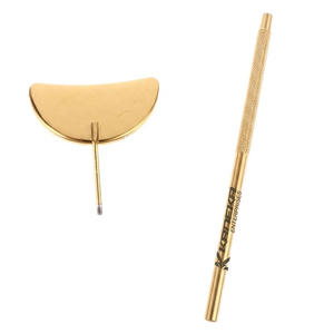 Detachable Stainless Steel Eyelash Extension Inspection <b>Mirror</b> Heart Gold Coated Portable Eyebrow Beauty Tool - Product Image 1