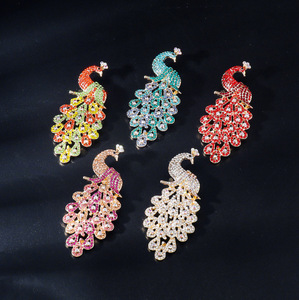 Broche de Pavo Real 2026, Estilo Étnico Vintage, con Pedrería, Chapado en Oro Rosa, para Niñas y Mujeres, de Aleación, para Bodas, Fiestas y Compromisos - Product Image 6