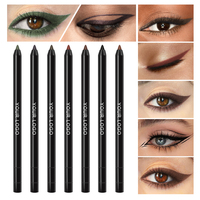 Delineador de Ojos Retráctil con Brillo, Marca Privada, Herramienta Cosmética de Maquillaje, Delineador en Crema Mate Giratorio a Prueba de Agua