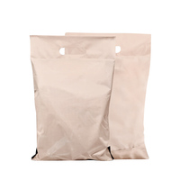 Sobres de polietileno de color en blanco con asa Bolsas de envío autosellantes para ropa Bolsas de embalaje fáciles de llevar para pequeñas empresas