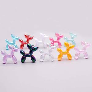 50pcs/बैग रंग पारदर्शी एक्रिलिक गुब्बारा कुत्ते आकर्षण लटकन गहने बनाने के उपकरण कान की बाली हार कुंजी श्रृंखला आकर्षण लटकन - Product Image 5