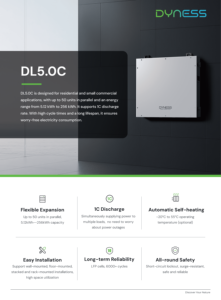 Batería de Litio Dyness Lifepo4 con 10 Años de Garantía, LV DL5.0C 5kwh 20kwh 50kwh 100kwh, Batería Solar de Litio para el Hogar - Product Image 5