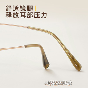 Montures de lunettes tendance vert olive en titane M8151, monture rectangulaire complète, légères, unisexe, verres en résine, origine Danyang - Product Image 2