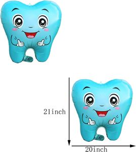 Ballon en aluminium en forme de dents, version brillante, fournitures de fête, décorations, jouet pour enfants - Product Image 3