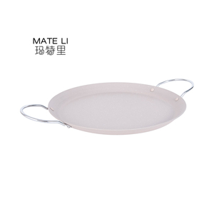 Sartén Redonda Antiadherente Portátil para Exteriores, Sartenes Antiadherentes de Aluminio con Doble Asa - Product Image 4