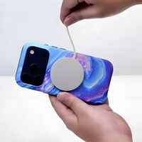 Coque de téléphone magnétique 2-en-1 Fonlyu avec revêtement 3D pour sublimation, coque arrière de protection par transfert thermique pour 17 16 15 14 13 Pro Max
