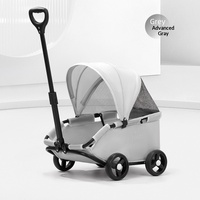 Carrito de Paseo para Mascotas Pequeñas, Mejorado con Parasol, Apto para Perros y Gatos Pequeños, para Uso en Exteriores