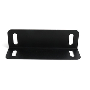 Soporte de esquina metálico en forma de L 5x5x13 negro, conector de herrajes duradero para muebles, para soporte de estructura de cama - Product Image 1