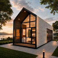 Casa Prefabricada Modular de Estilo Nórdico Moderno con Estructura LGS, Completamente Amueblada, para Proyectos de Hoteles y Resorts