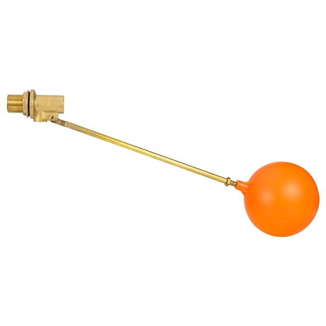Heavy Duty 3/4'' Water Level Control Valve Brass Float Valve Body With 5" Plastic Ball Water tank Float Valve