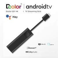 Clé TV Android 4K certifiée Google avec commande vocale GD1, compatible Chromecast intégré, prix d'usine