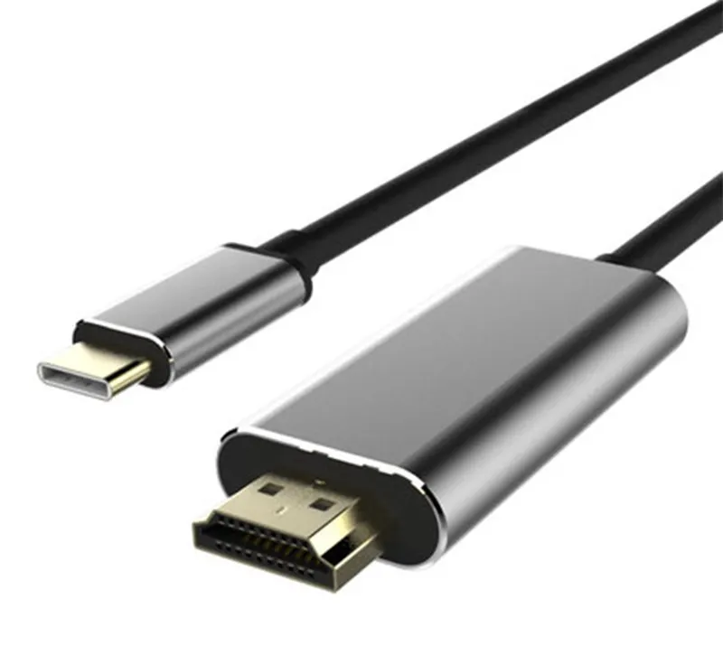 Kabel USB Ke HDMI Tipe C Ke HDMI Kabel Audio Pria 4K 60HZ Adaptor Kabel