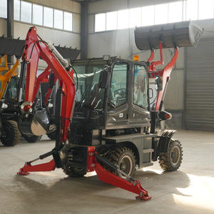 تصنيع الصين لودر حفار تحميل النقل 4x4 محمل حفار هيدروليكي بناء الطريق لودر حفار متعدد الوظائف - Product Image 4