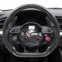 Volant pour Audi A7/A5/A4/C7/A6/S3/B9/A3/B8/A6 8v/S5/Q5/R8/RS3/RS5/S4/TT/C6/Q3/A8 en carbone et cuir