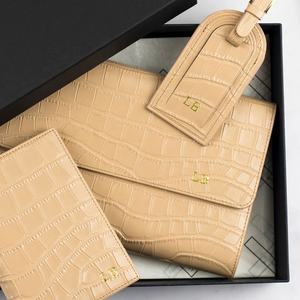 Porte-passeport en cuir PU pour femme, porte-bagage personnalisé à la mode, portefeuille de voyage personnalisé, ensembles cadeaux pour femmes - Product Image 5