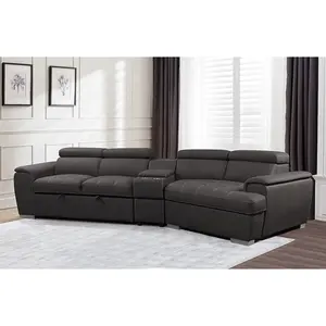 Vier 4-sitzer unterteilerter ecktisch ausziehbares bett sofa sofas set für wohnzimmer, schlafsaal, wohnung