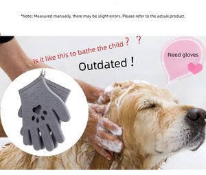 قفازات إزالة شعر الحيوانات الأليفة بسيطة وصديقة للأطعمة شعيرات سيليكون سهلة للتدليك لتنظيف جمال القطط والكلاب - Product Image 4
