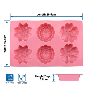 Moule à Savon en Silicone Professionnel Sans BPA, Facile à Nettoyer, Multi-Cavités, Forme Fleur, Qualité Alimentaire, pour la Fabrication de Savon et la Pâtisserie DIY - Product Image 2