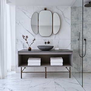 Carreaux de sol en porcelaine de luxe effet marbre blanc 600x600, importés de Dubaï, double vitrage, Piso Porcelanato, carreaux de sol vitrifiés émaillés - Product Image 5