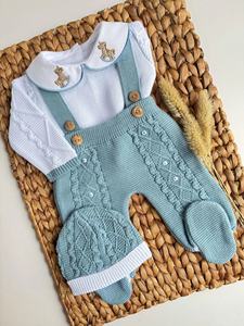 Kaiyue Herbst Frühling Neugeborene Mädchen Mädchen Jungen Einfarbige Strick kleidung Pullover Insgesamt Kinder kleidung - Product Image 2