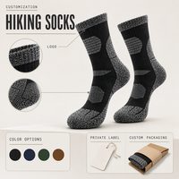 Chaussettes de randonnée personnalisées avec logo, chaussettes de sport rembourrées avec soutien de la voûte plantaire extensible pour la randonnée en plein air