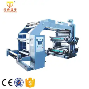 Máquina de impressão flexográfica para impressão tipográfica de saco de papel plástico PP CMYK Cores