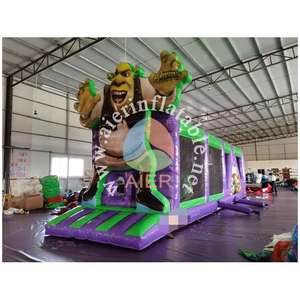 <span class=keywords><strong>Maison</strong></span> gonflable de rebond d'obstacle d'usine de parcours d'obstacle géant gonflable commercial de Shrek à vendre - Product Image 2
