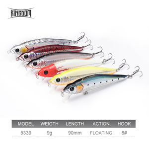 Leurre de pêche Minnow le plus vendu du Royaume, 90 mm, 9 g, flottant, en plastique, nouveau leurre de pêche <span class=keywords><strong>Jerkbait</strong></span> OEM pour la pêche au bar - Product Image 2
